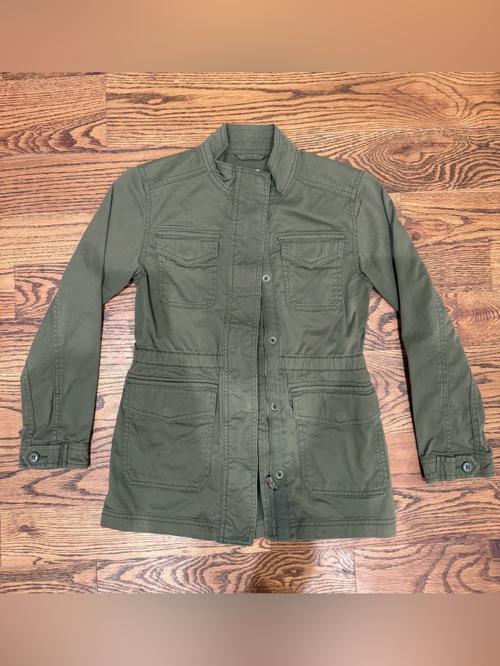 Girls Olive Utility Jacket